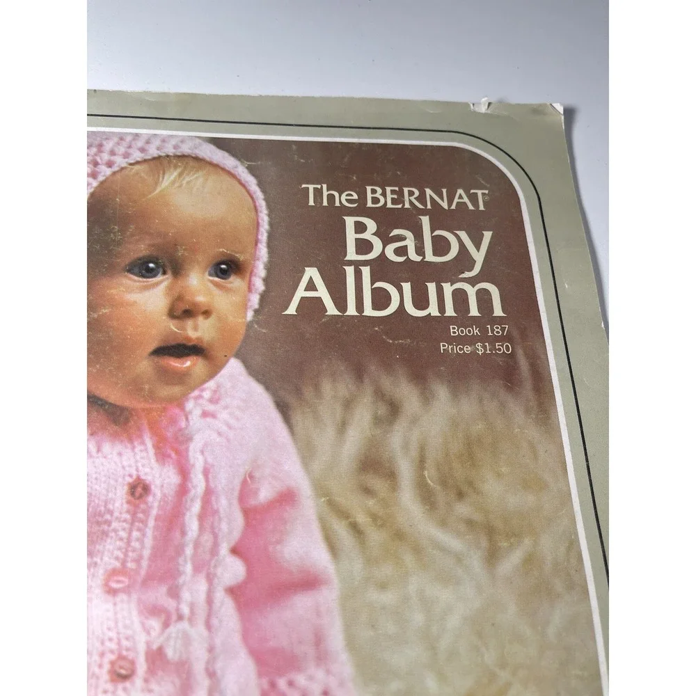 Vintage 1972 The Bernat Baby Album #187 Knitting Crochet Booklet 36 Pages